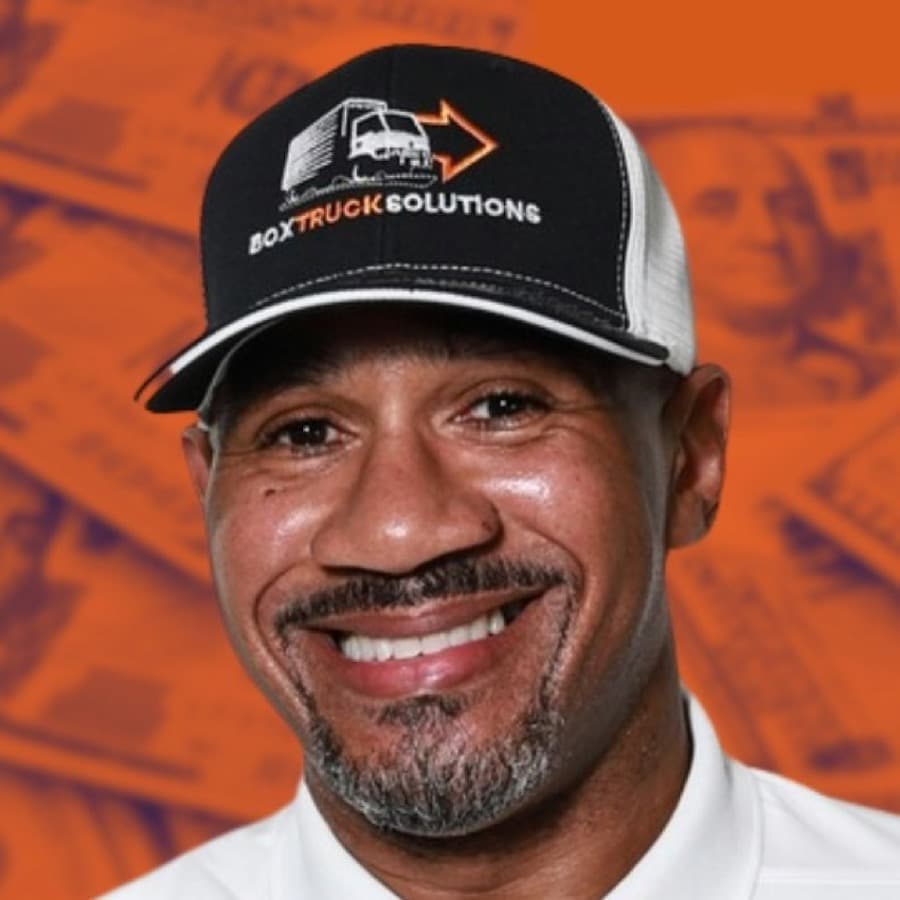Vonzell Simmons wearing a Box Truck Solutions cap